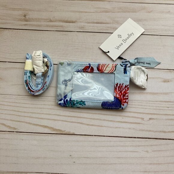 Vera Bradley Zip ID Case and Lanyard in Anchors Aweigh NWT - Picture 2 of 4